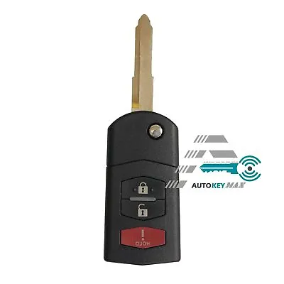  3 Button Remote Flip Key Fob Case Shell Blade For Mazda CX-9 CX-7 2008-2013 • $8.25