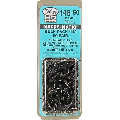 Kadee #148-50 Bulk Pack-50 Pair #148 Whisker Metal Couplers HO Scale (old #140) • $95.84