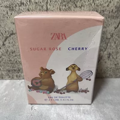 ZARA Sugar Rose & Cherry 12ml Eau De Toilette Perfumes (2 In Box) Discontinued • £20.99