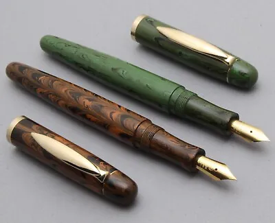 Ebonite Handmade Eyedropper Fountain Pens With Gold Trims Vintage New Old Stock • $33.25