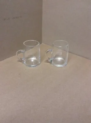 Set Of Two (2) Vintage Federal Glass Beer Stein Shot Glasses Mini Little Beers • $2.99