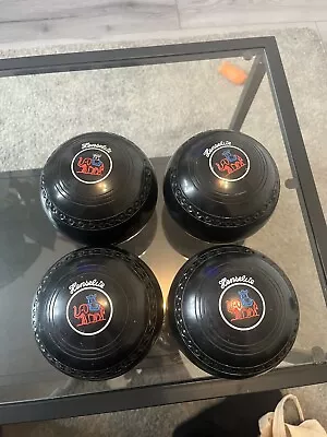 Hemselite Size 1 Medium Classic Deluxe Lawn Bowls Set Of 4 • £54