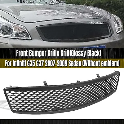 Front Bumper Grille Grill Mesh Kit For Infiniti G G35 G37 2006-2009 Sedan Black • $70.30