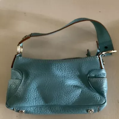 Michael Kors HandBag Turquoise Purse  Leather Small Blue Aqua Designer • $49