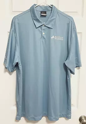 WOOD GROUP MUSTANG Men Light Blue Dri-Fit Short Sleeve Golf Polo Shirt XL Nike • $9.99