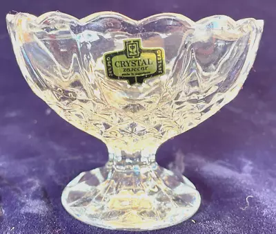 Vtg Zajecar Candy Dish 24% Lead Crystal Clear Glass Yugoslavia 3  • $14.99