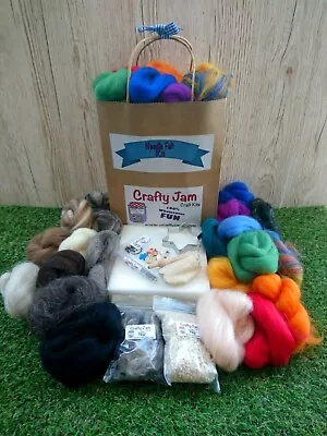 Needle Felting Delux Kit Wool-20 Colours+tools+accessories • £26.10