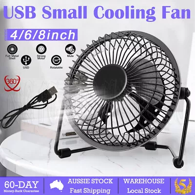 $18.25 • Buy 8  USB Powered Portable Table Fan Mini USB Desk Fan Small Quiet Personal Cooler