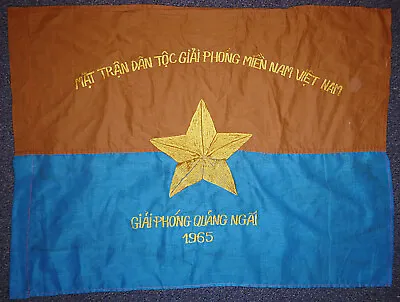 Quang Ngai - NLF - Viet Cong - VC FLAG - 1965 Battle Ba Gia - Vietnam War F084 • $100.83