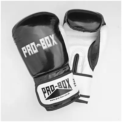 Pro Box Boxing Gloves Club Spar Training Black • £27.99