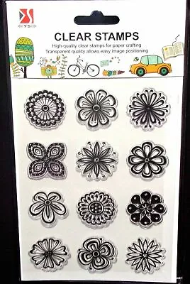Clear Stamps Floral Flowers Assorted Design Patterns All New Free Shipping • $6.99