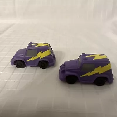 Carl's Jr. 1994 KEY RACERS Purple Race Car LAUNCH Racecar Vehicle Lot Of 2 • $3