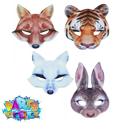 £7.49 • Buy Adult Kids Animal Half Face Mask  Book Day Week Fancy Dress Outfit Accessory 