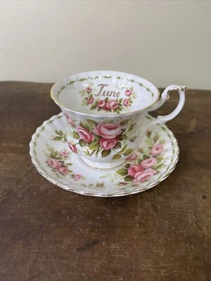 $24 • Buy Royal Albert Flower Of The Month Series June   Roses   Tea Cup & Saucer