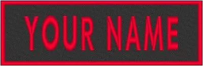 Custom Embroidered 6  X 2  Name Tag Patch With VELCRO® Brand Fastener #15 • $10.07