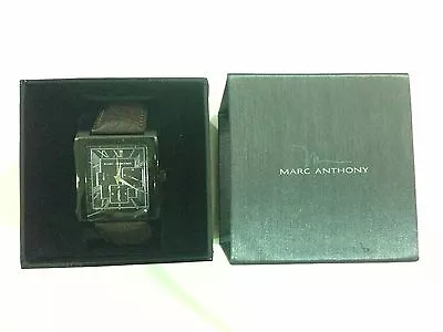 Marc Anthony FMDMA 515 Men's Black Dial Brown Leather Belt Watch $135 • $69.99