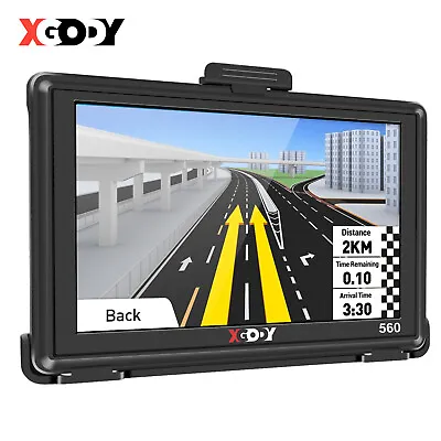 XGODY 5'' Sat Nav UK EU Map For Car HGV Lorry Campervan Motorhome GPS Navigation • £40.99