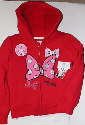 New Disney Licensed Minni Mouse 2 Pcs Thick Girls' Jacket With Shirt Size 5/6 • $21.99