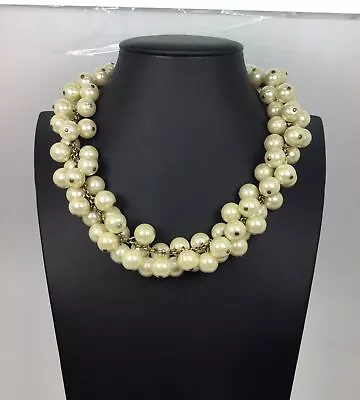 J. Crew Faux Pearl Cluster Beads Goldtone Necklace • $15