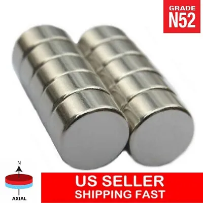 1/2 X 1/4 Inch Neodymium Disc Magnets Super Strong Rare Earth Magnet N52 • $69.99