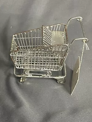 Vintage Miniature Doll Metal Shopping Push Cart Accessory • $25.99