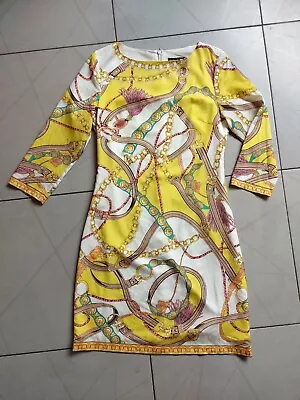 Fashion Vintage Gucci Colorful Zip Dress Yellow White Green Multicolor Summer • $169