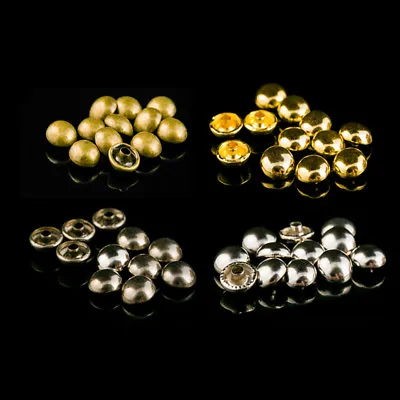 Domed Single Cap Rivets Studs Button Leather Sewing Crafts 4mm 5 6 7 8 9 10 12mm • $6.13