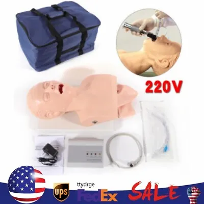 $208.05 • Buy 220V PVC Intubation Manikin Study Teaching Model Airway Management Trainer Tool 