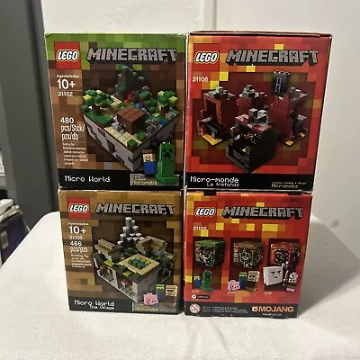 Lego Minecraft Micro World Set Of 4 - Lego 21105 Lego 21102 And 2 21106 - NEW! • $299.99