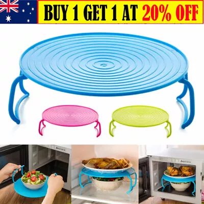 Microwave Food Dish Plate Stacker Stand Tray Heat Warm Two Meals Together Tray • $10.39