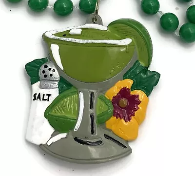 Margaritaville Margarita Mardi Gras Bead Necklace Fun Buffett Luau Salt Shaker • $5.95