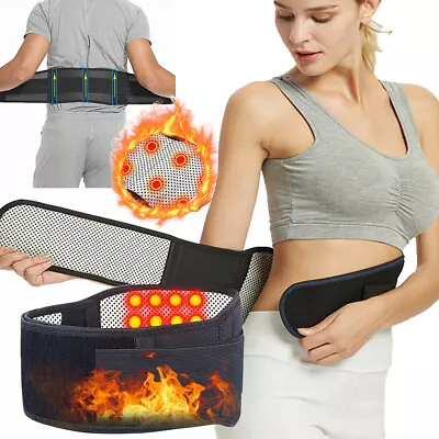 Waist Brace Self Heating Lower Back Support Magnetic Therapy Lumbar Waist Belt • $13.79