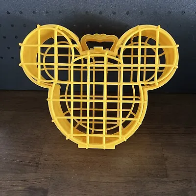 Disney Mickey Mouse Yellow Mesh Sandbox Beach Basket 10 1/2” X 8 1/2” X 4 1/4” • $9.99