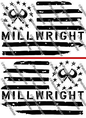 MillwrightAmerican FlagCaliper12 X8 X2MicrometerMillingCNCVinyl Decal • $25.45