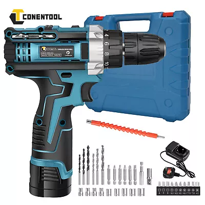 18V Cordless Drill Set Drill Driver Bits With Li-ion Battery And Quick Charger • £18.99