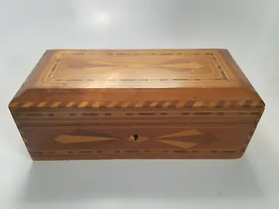 Antique Victorian Hand Made Wood Marquetry Parquetry Document Or Jewelry Box • $98.65
