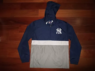 NWT Men's New York Yankees MLB Lightweight Hooded Windbreaker Jacket • $32