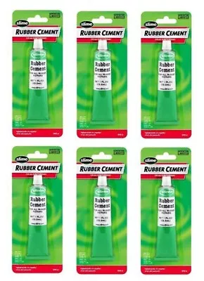 Lot Of 6 Slime 1051-A Rubber Tire & Bike Repair ATV Cement - 1 Oz. • $29.99