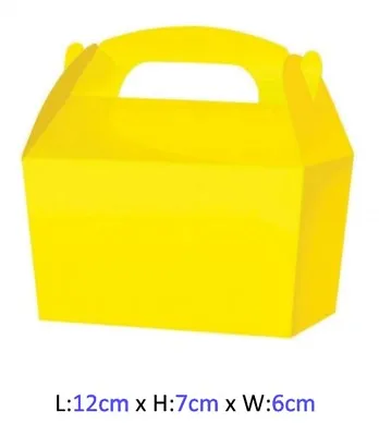 Mini Yellow Treat Boxes - Wedding Confetti Favour Loot Gift Party Cupcake Box • £3.99