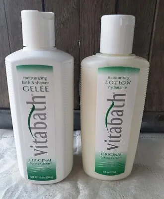 Vitabath Original Spring Green Set 10.5 Oz. Shower Gelee + 6 Oz. Lotion • $27.95