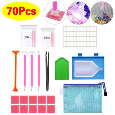 $7.25 • Buy 70 Piece Diamond Painting Tools Box 5D Diamond Accessories Diy Art Craft Pen Set