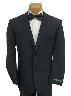 New 42L Men's Perry Ellis Portfolio Black Tuxedo Jacket Suit Coat Rio Blazer • $44.99