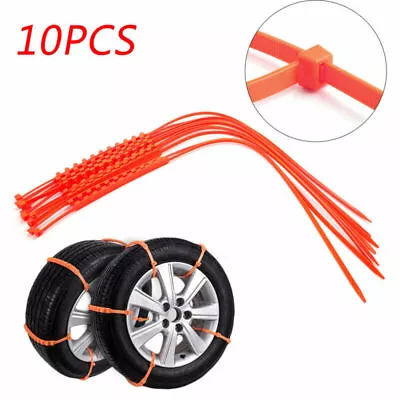 10Pcs Universal Winter Snow Mud Anti-skid Tire Chains Tendon For Car Truck SUV • $11.91