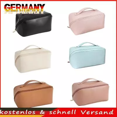 Leather Makeup Bag Skin Care Cosmetic Case Accessory Organizer For Women And Mä • £9.93