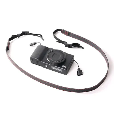 Slim Leather Camera Neck Shoulder Strap Rope For Canon Sony FUJI Nikon Olympus • £5.15