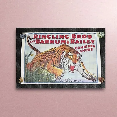 Vintage Ringling Bros And Barnum & Bailey Combined Shows Circus Poster • $183.58