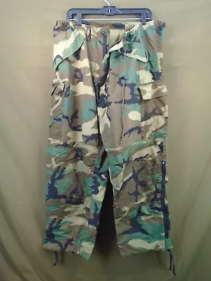 US Military USMC Goretex Cold Wet Weather BDU Camo Pants Large Regular 1994 4-K • $64.95