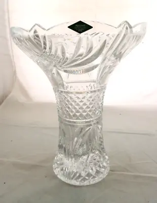 Shannon By Godinger Large 12” Lead Crystal  Peony Vase  New • $89