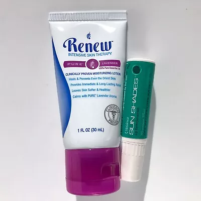 Melaleuca Renew Intensive Skin Therapy Lotion 1 Oz Lavender  Sun Shades Lip Balm • $11.99