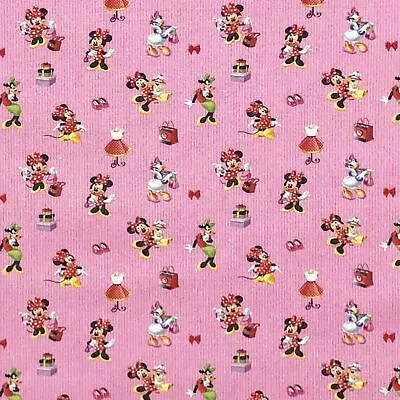 Dd011 - 100% Cotton Digital Print Fabric - Minnie Mouse & Friends • £13.99